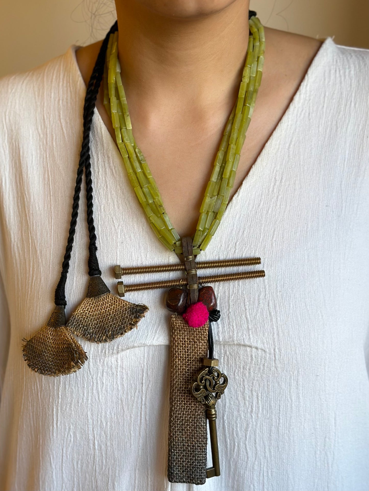 Jute necklace