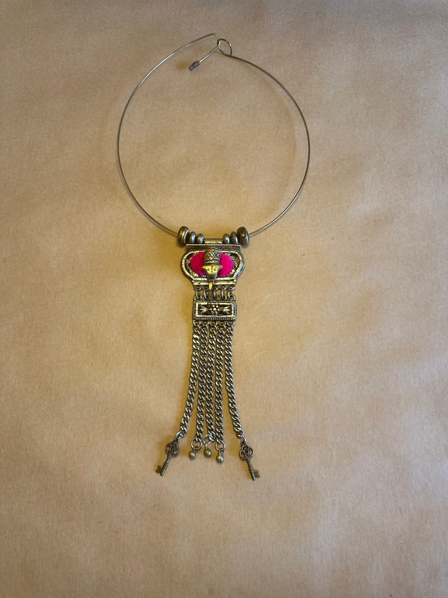 Elephant belt necklace