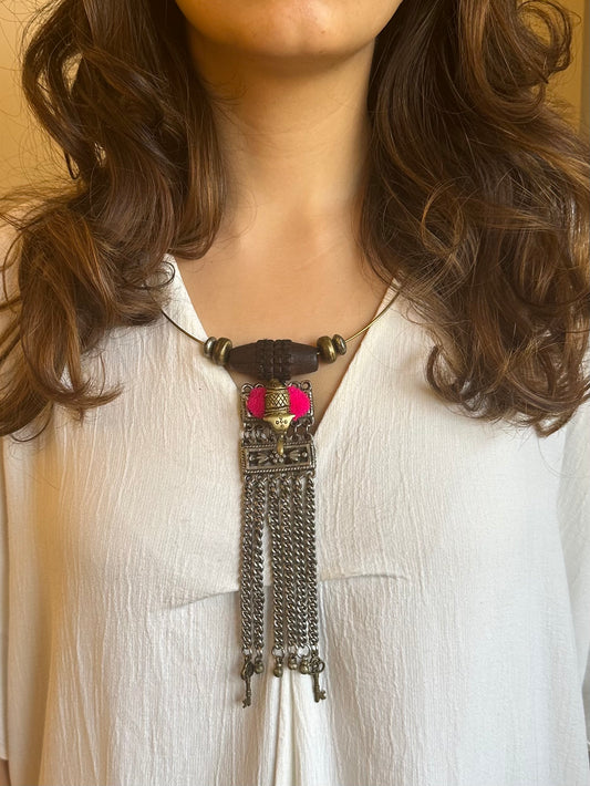 Elephant belt necklace