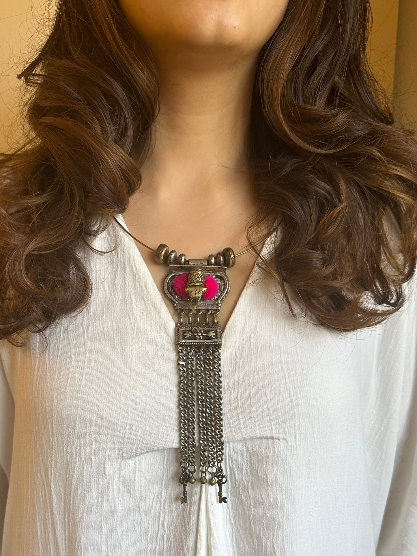 Elephant belt necklace