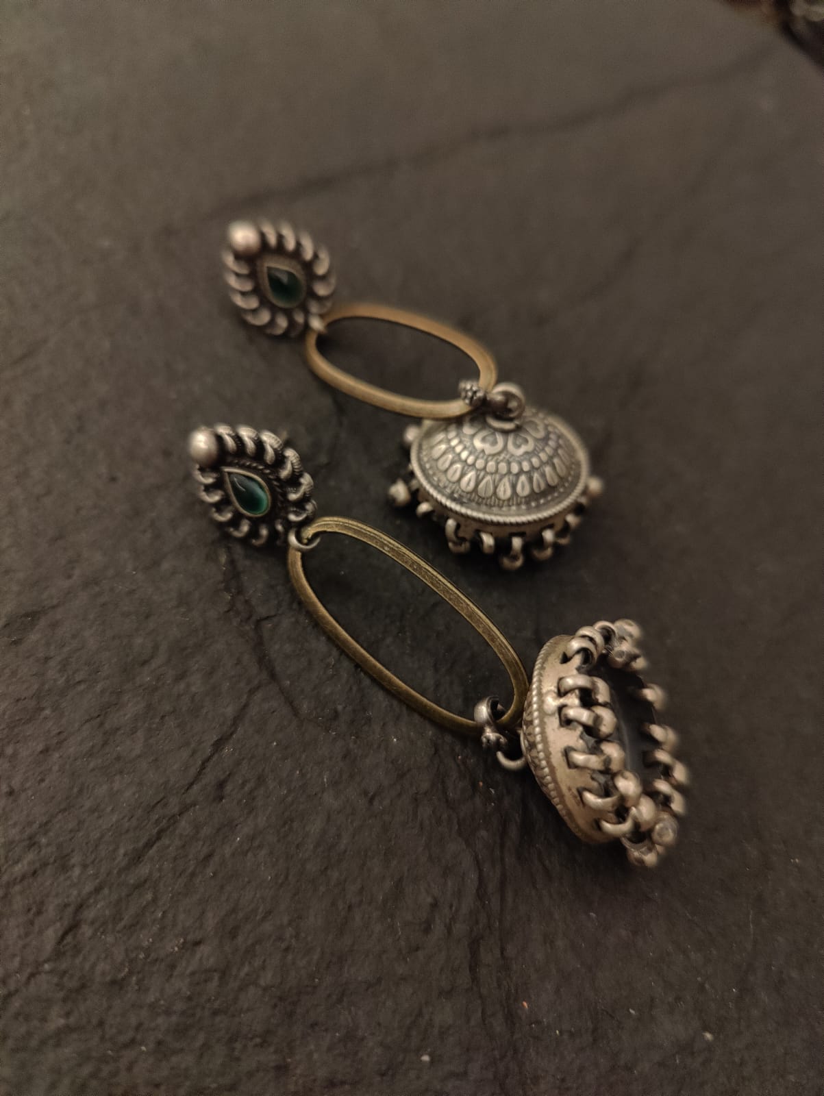 Silver Jhumkis