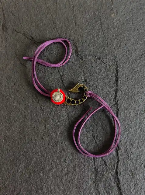 Silver motif rakhi