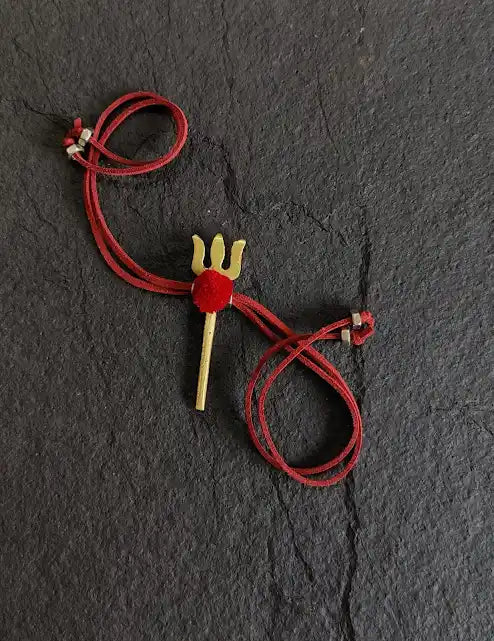 Brass trishul rakhi