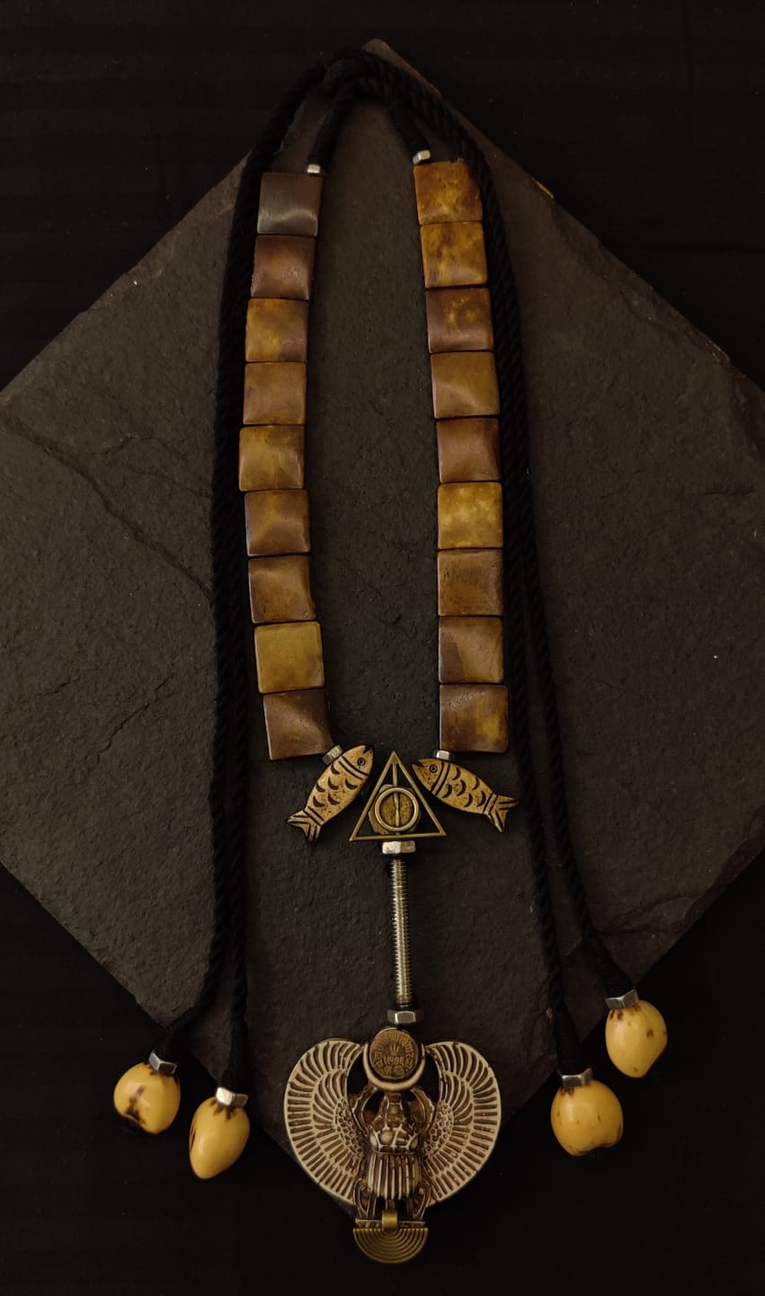 Egyptian falcon necklace