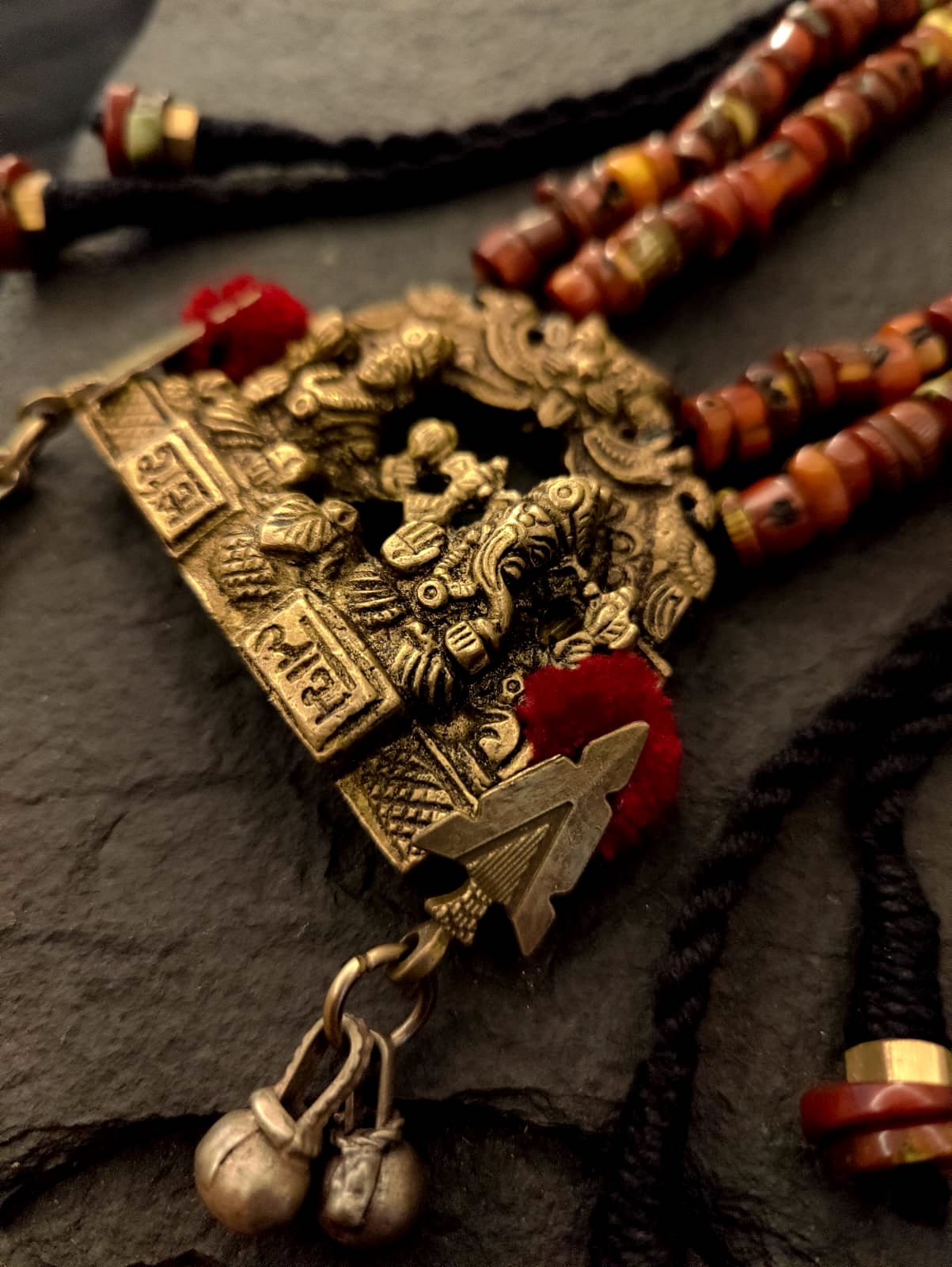 Shubh Labh Ganesha and Lakshmi necklace