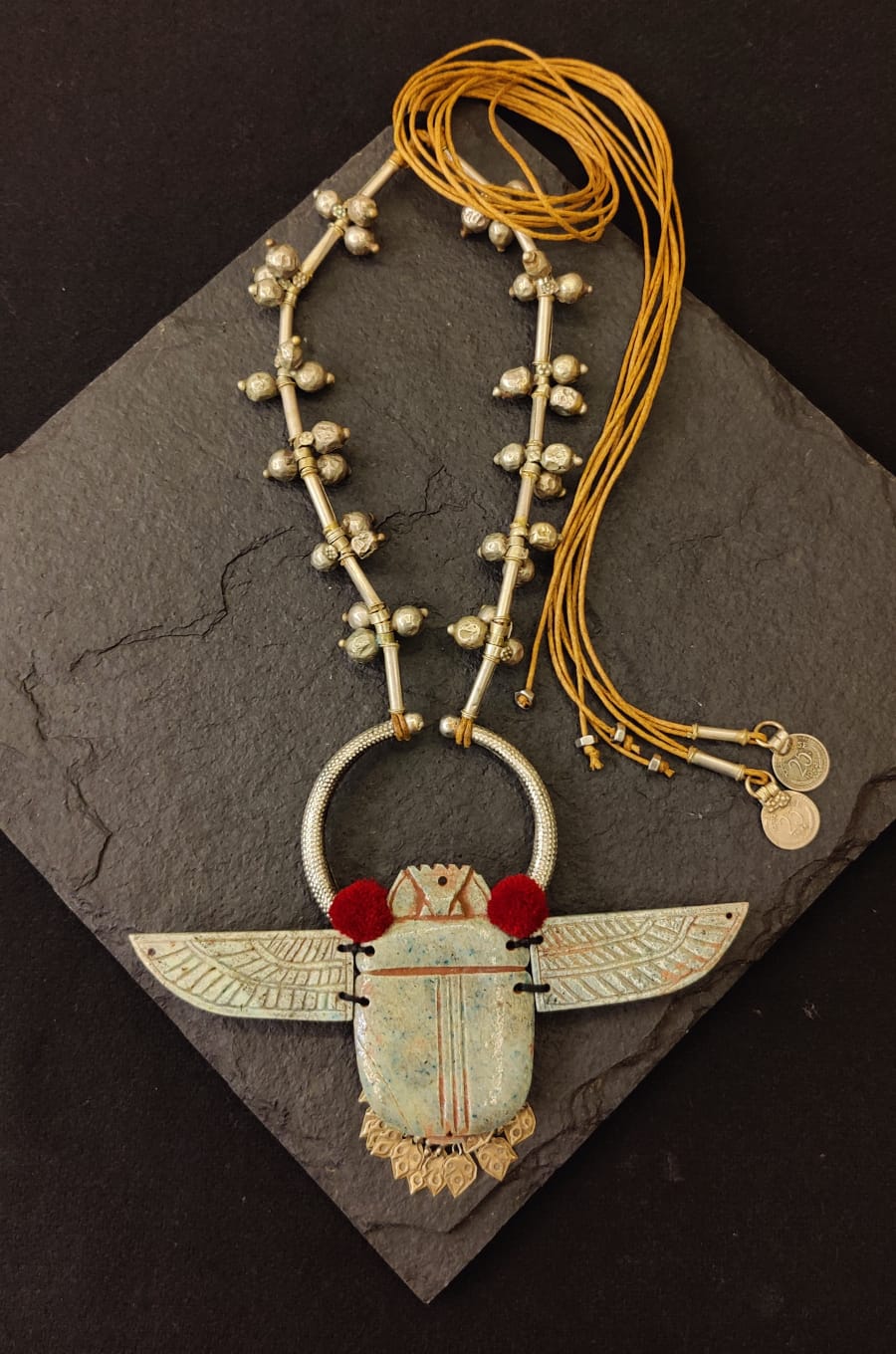 Egyptian Scarab Beetle Necklace