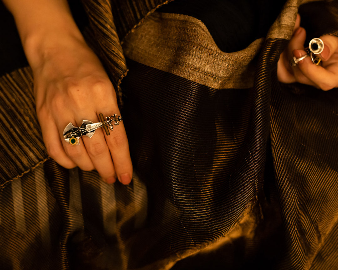 Silver instrument ring