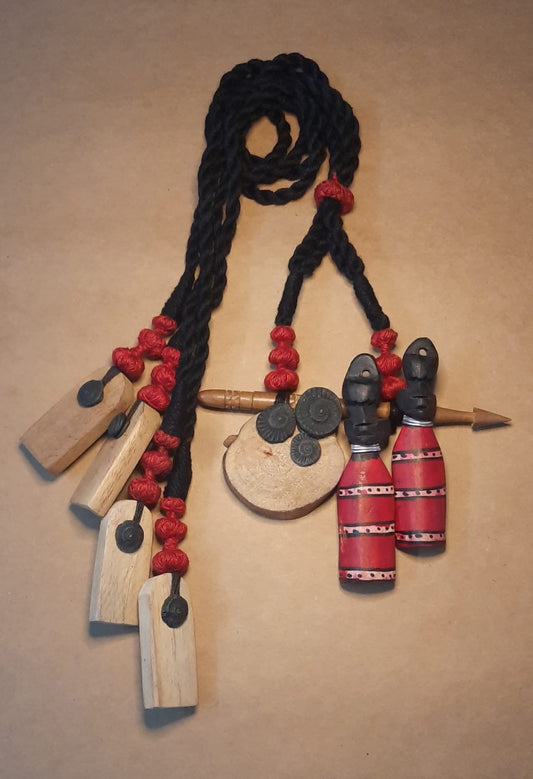 African wooden necklace